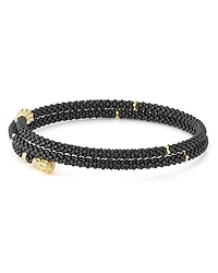 Gold & Black Caviar Collection 18K Gold & Ceramic Coil Bracelet