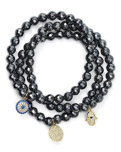 Aqua Beaded Bracelets