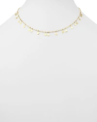 Dangling Disc Front Necklace in 14K Yellow Gold, 16" - Exclusive