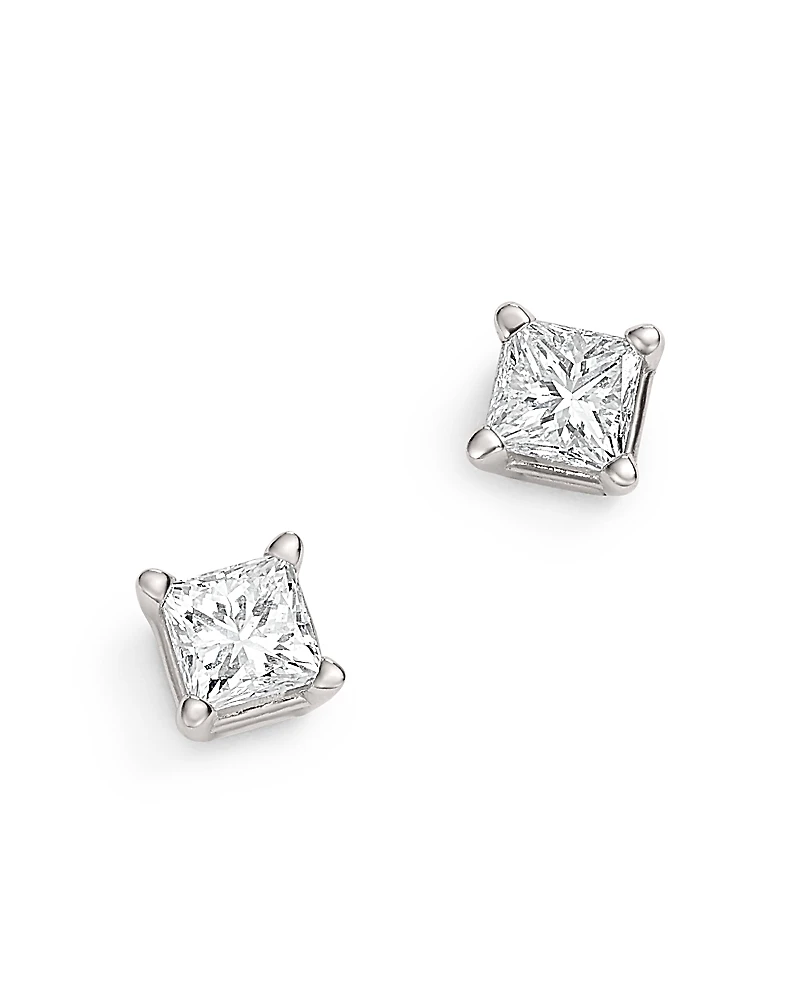 Bloomingdale's Fine Collection Diamond Princess-Cut Studs