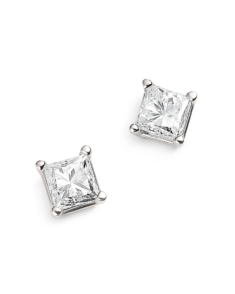 Bloomingdale's Fine Collection Diamond Princess-Cut Studs