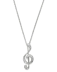 Bloomingdale's Fine Collection Diamond Music Note Pendant Necklace