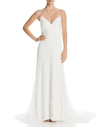 Tadashi Shoji Miramar Cross Back Lace Gown