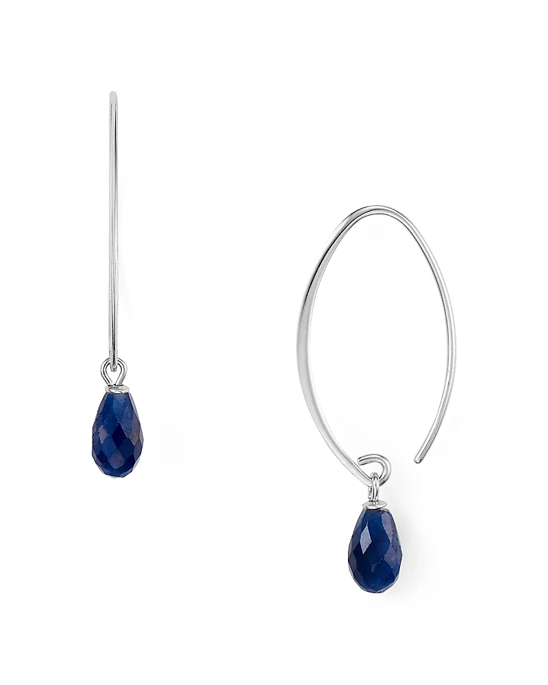 Bloomingdale's Fine Collection Threader Sapphire Drop Earrings