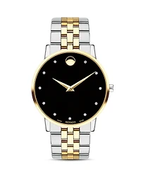 Movado Museum Classic Two-Tone Diamond-Index Watch, 40mm