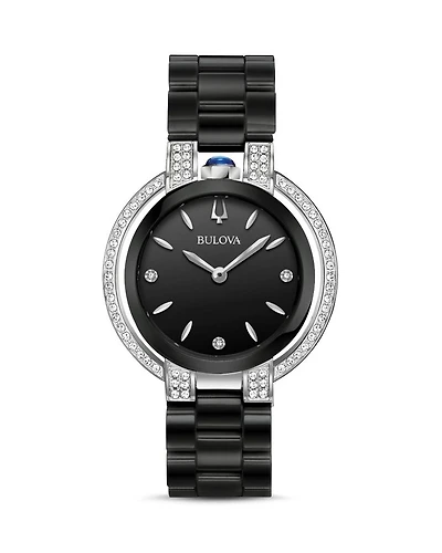 Rubaiyat Black Dial Watch, 35mm