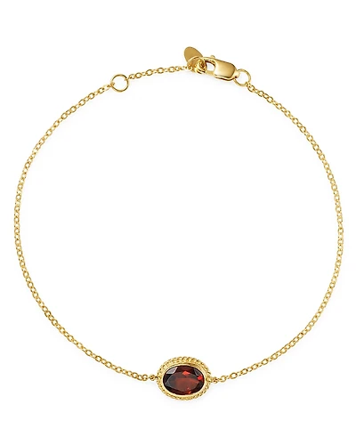 Bloomingdale's Fine Collection Garnet Oval Bracelet