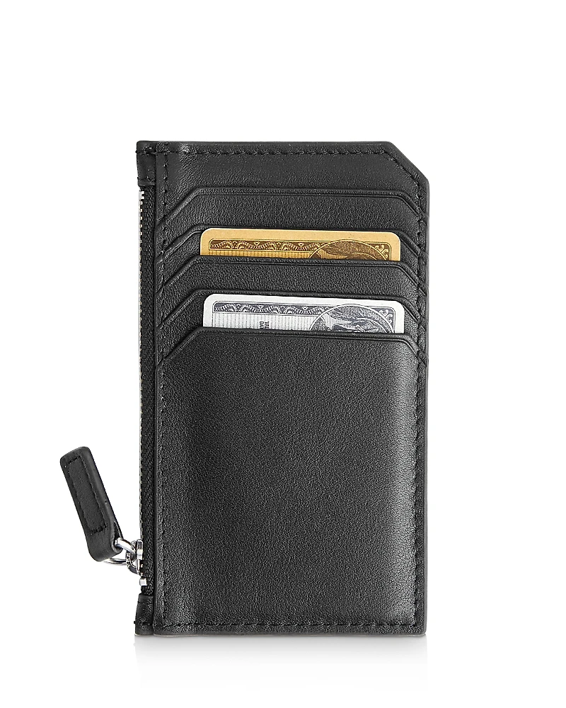 Royce New York Leather Zipper Credit Card Case