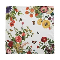 Field of Flowers White Napkin