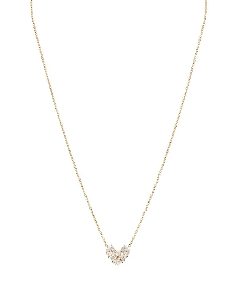 Valentine's Day Cluster Heart Necklace, 16"