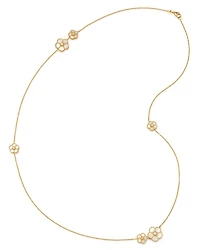 18K Yellow Gold Daisy Mother-of-Pearl & Diamond Station Necklace, 31" - Exclusive
