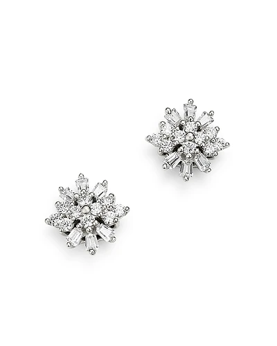 Bloomingdale's Fine Collection Diamond Mosaic Stud Earrings