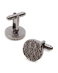 Link Up Chainlink Round Cufflinks