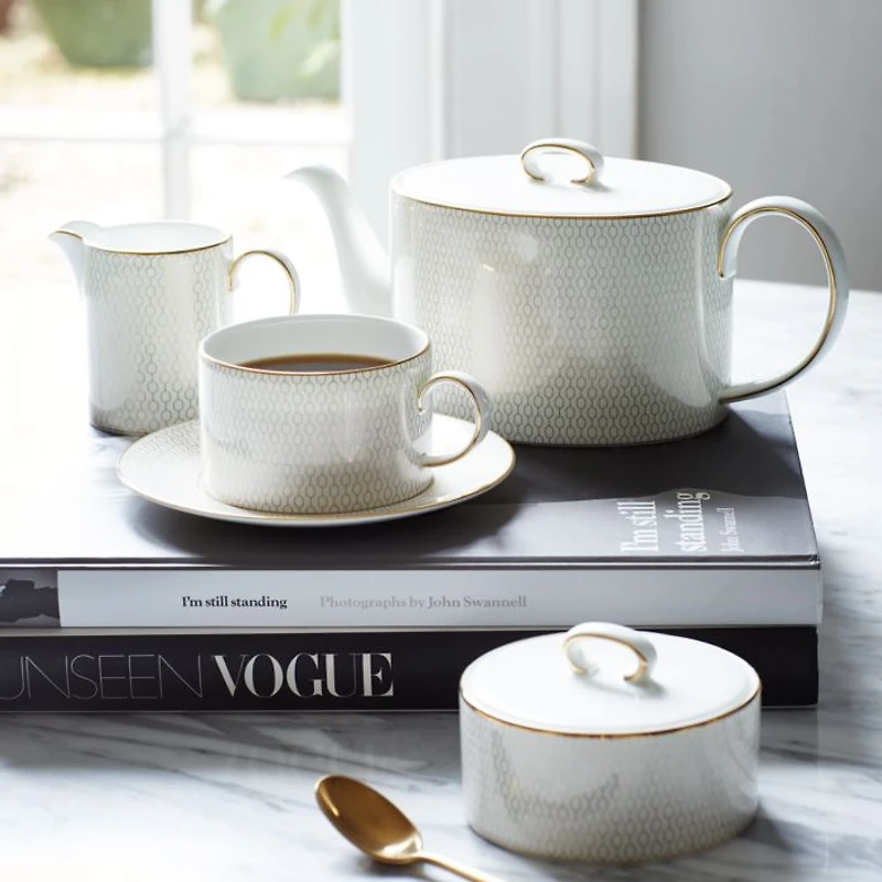 Gio Gold Cream & Sugar Set