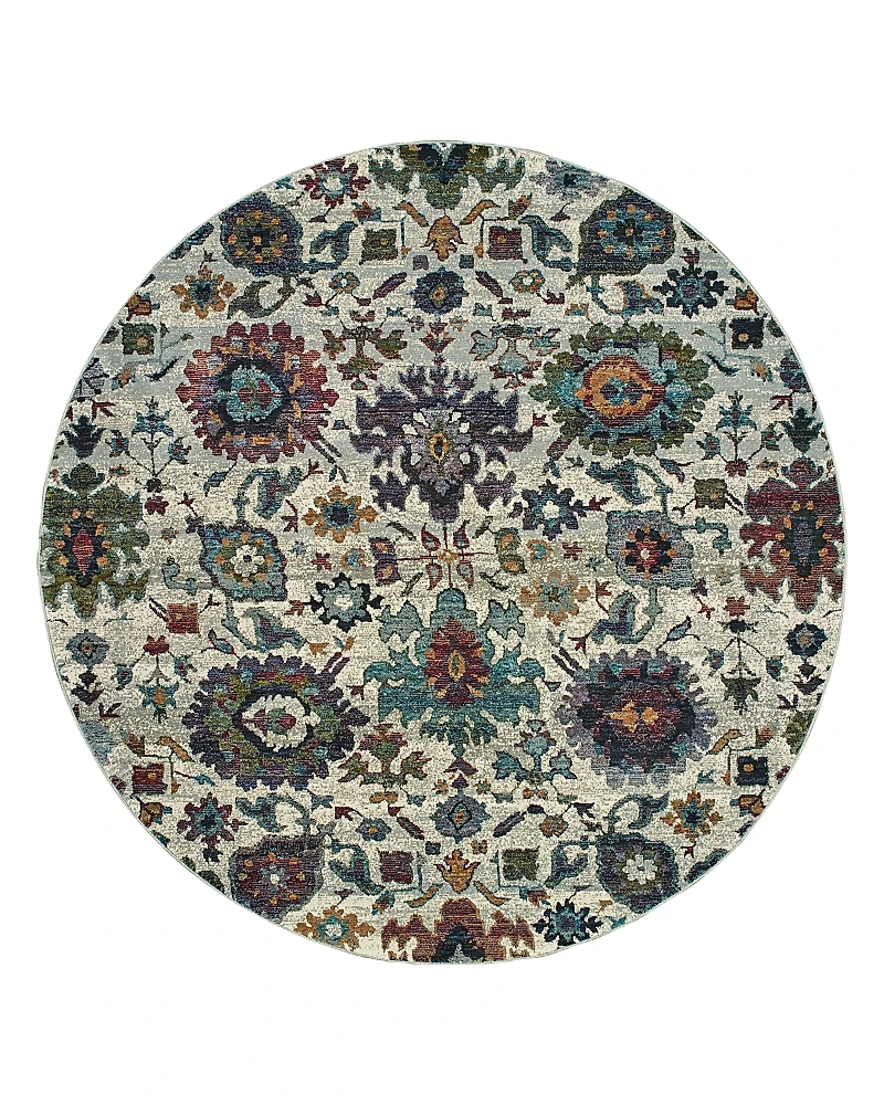 Oriental Weavers Andorra 7129A Round Rug, 7'10 x 7'10