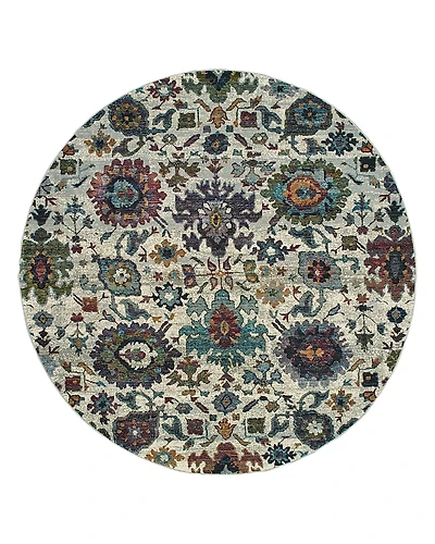 Oriental Weavers Andorra 7129A Round Rug, 7'10 x 7'10