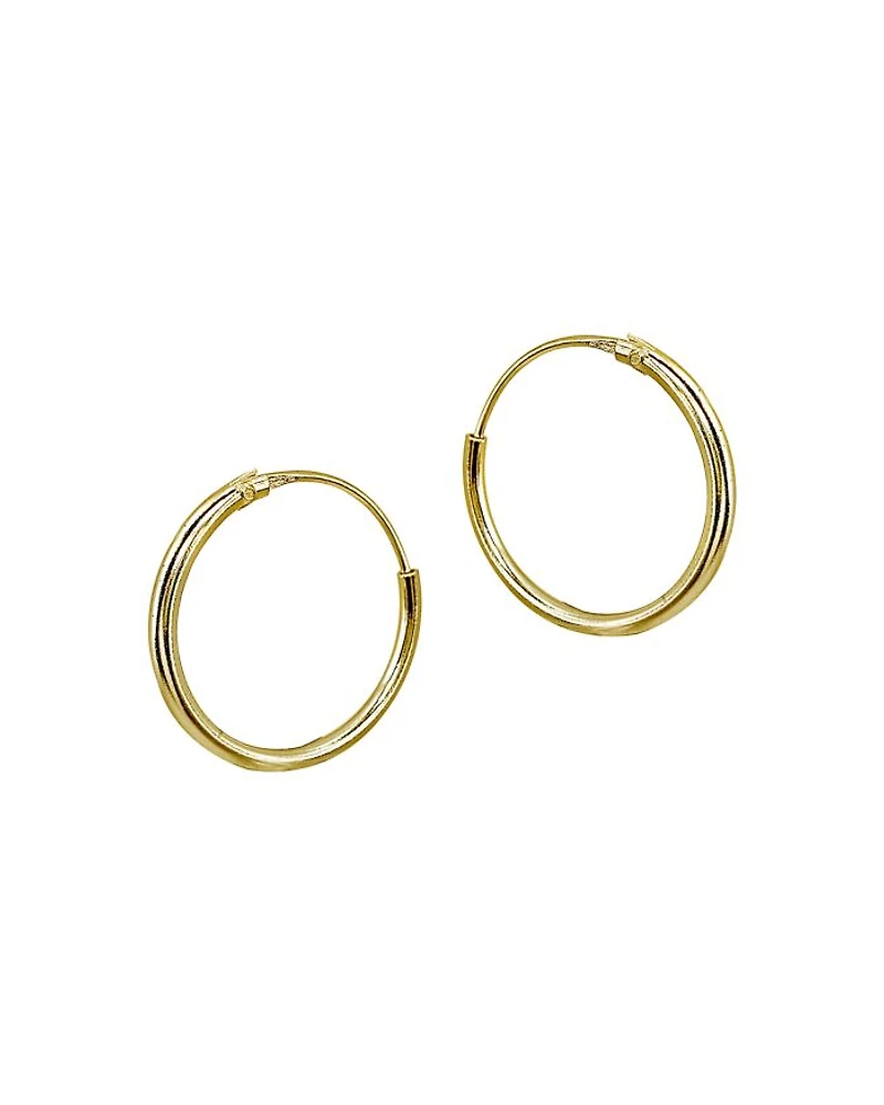 Hoop Earrings 18K Gold-Plated Sterling Silver or - Exclusive