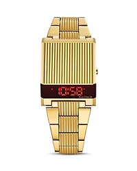Bulova Computron Archive Gold-Tone Link Bracelet Watch, 31.1mm x 40.3mm