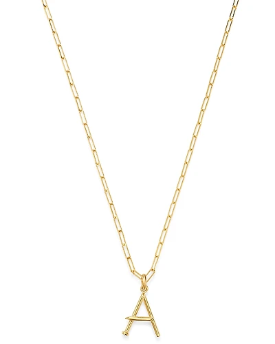 Zoe Lev 14K Yellow Gold Large Nail Initial Necklace