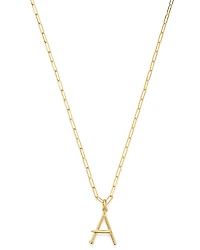 Zoe Lev 14K Yellow Gold Large Nail Initial Necklace