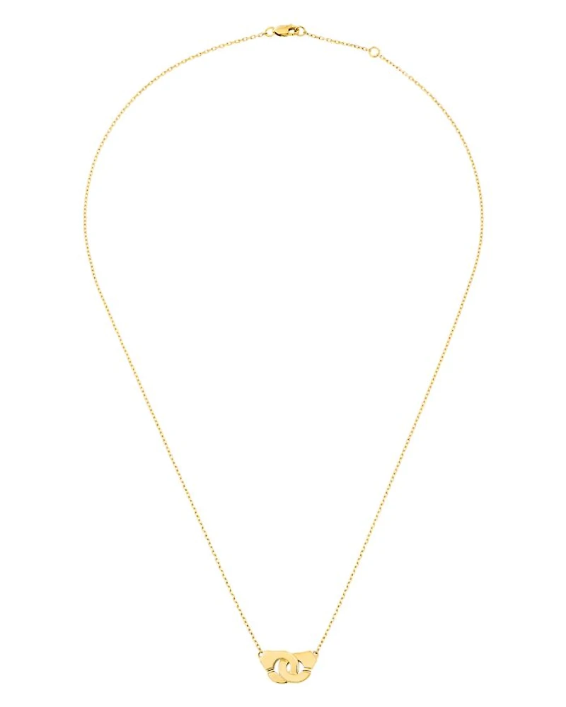 18K Yellow Gold Menottes Pendant Necklace, 16.5"