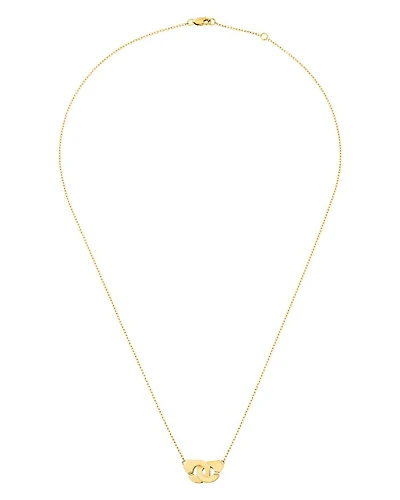 18K Yellow Gold Menottes Pendant Necklace, 16.5"