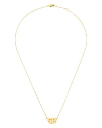 18K Yellow Gold Menottes Pendant Necklace, 16.5"
