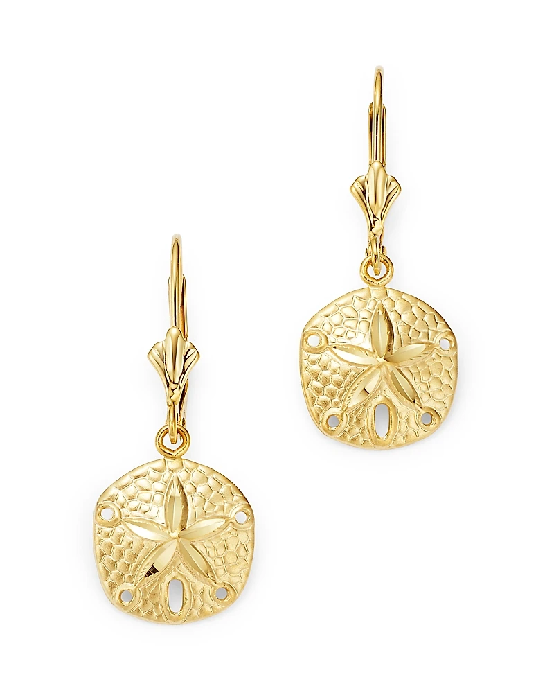 Bloomingdale's Fine Collection Sand Dollar Drop Earrings