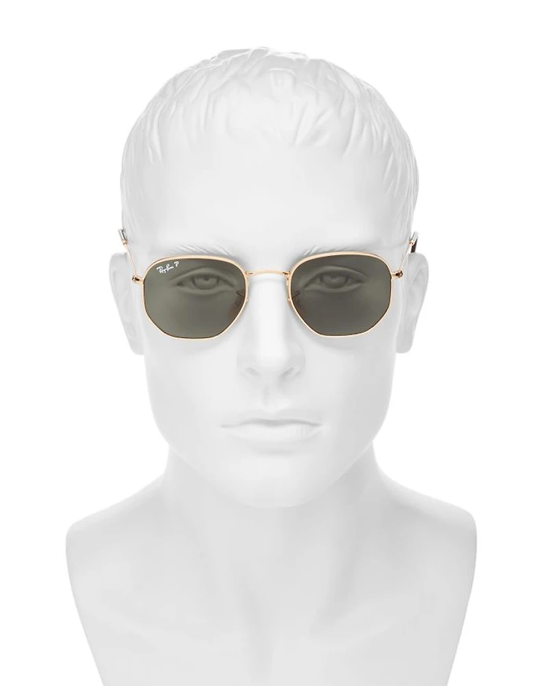 Icons Polarized Hexagonal Sunglasses, 51mm