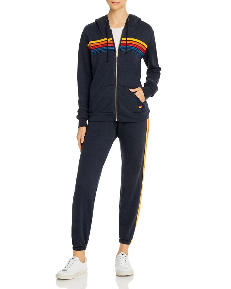 Rainbow-Stripe Hoodie