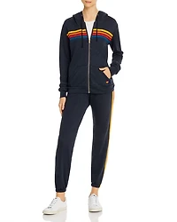 Rainbow-Stripe Hoodie