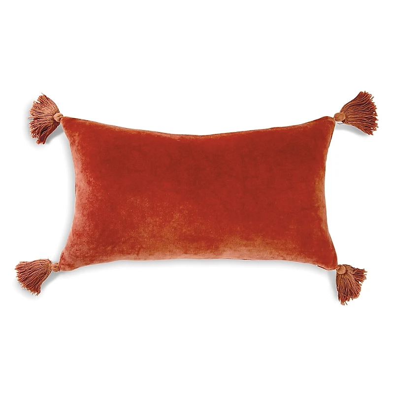 Peri Home Velvet Tassles Decorative Pillow, 12 x 20