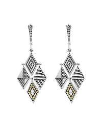 Sterling Silver & 18K Yellow Gold Signature Caviar Lightweight Four Drop Earrings