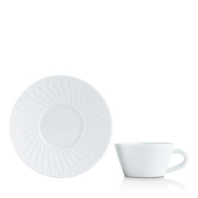 Barnardaud Twist White Collection Tea Cup Saucer