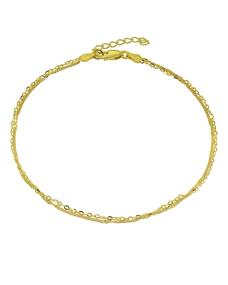 Double Chain Ankle Bracelet
