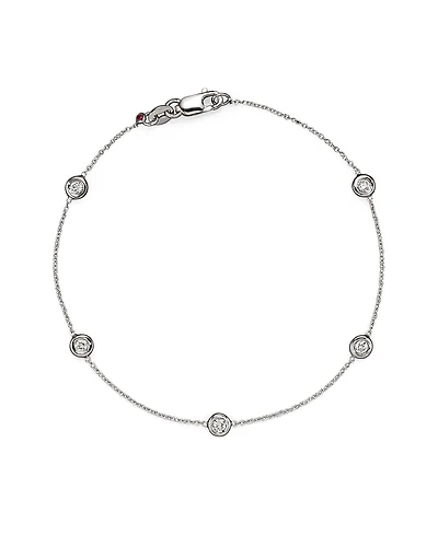 Roberto Coin 18K White Gold Bezel Diamond Bracelet