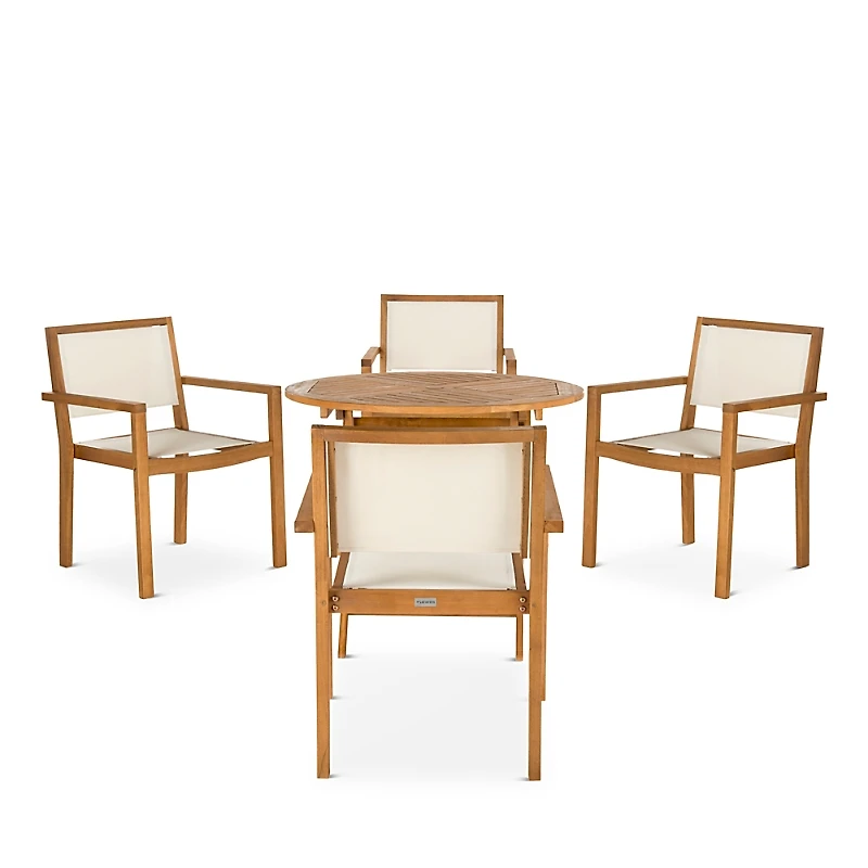 Safavieh Chante Round Table 5-Piece Indoor/Outdoor Dining Set