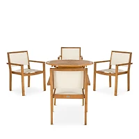 Safavieh Chante Round Table 5-Piece Indoor/Outdoor Dining Set