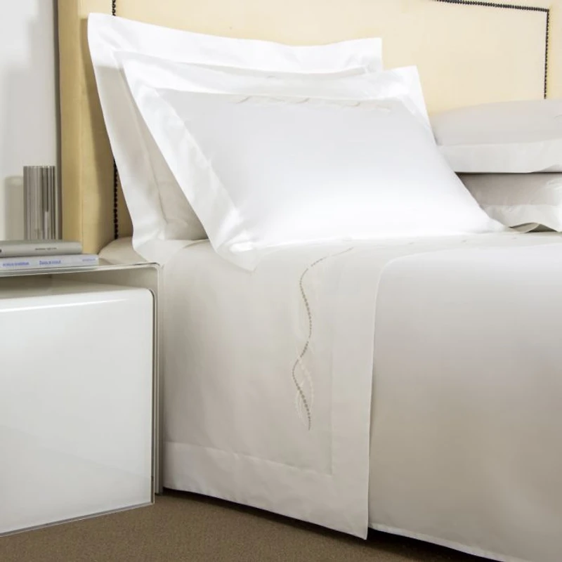 Luminescent Pearls Embroidered Standard Sham