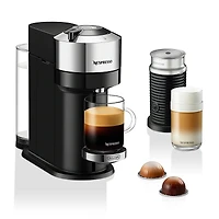 Nespresso Vertuo Next Deluxe by De'Longhi with Aeroccino Milk Frother, Pure Chrome