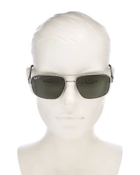 Polarized Brow Bar Aviator Sunglasses, 60mm
