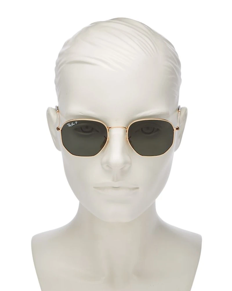 Icons Polarized Hexagonal Sunglasses, 51mm