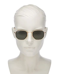 Icons Polarized Hexagonal Sunglasses, 51mm
