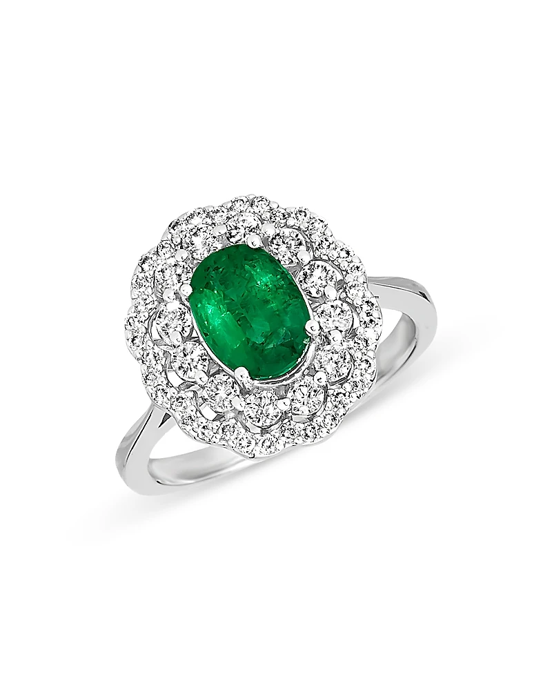 Bloomingdale's Fine Collection Emerald and Diamond Statement Ring