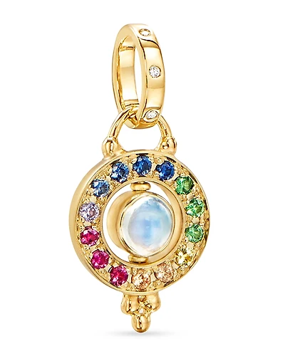 Temple St. Clair 18K Yellow Gold Celestial Multi Gemstone Orbital Pendant
