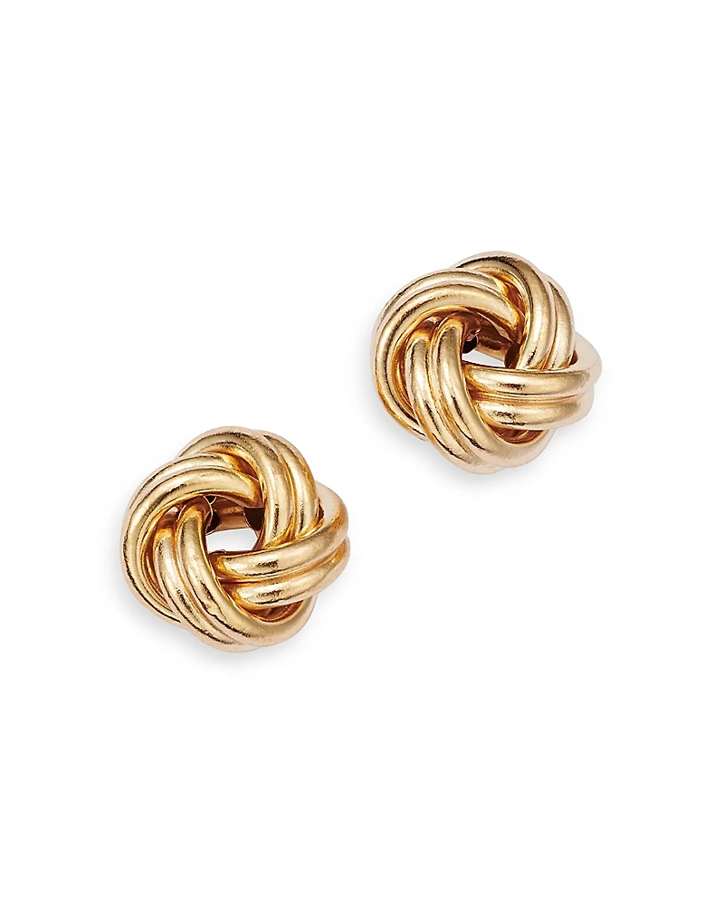 Bloomingdale's Fine Collection 14K Yellow Gold Royal Chain Love Knot Stud Earrings