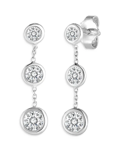 Roberto Coin 18K White Gold Diamond Drop Earrings
