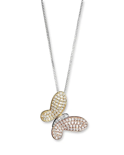 Diamond Pave Butterfly Pendant