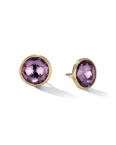 Marco Bicego 18K Yellow Gold Jaipur Color Amethyst Large Stud Earrings