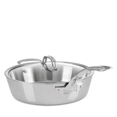 Contemporary 3 Ply  4.8 Quart Saute Pan with Lid